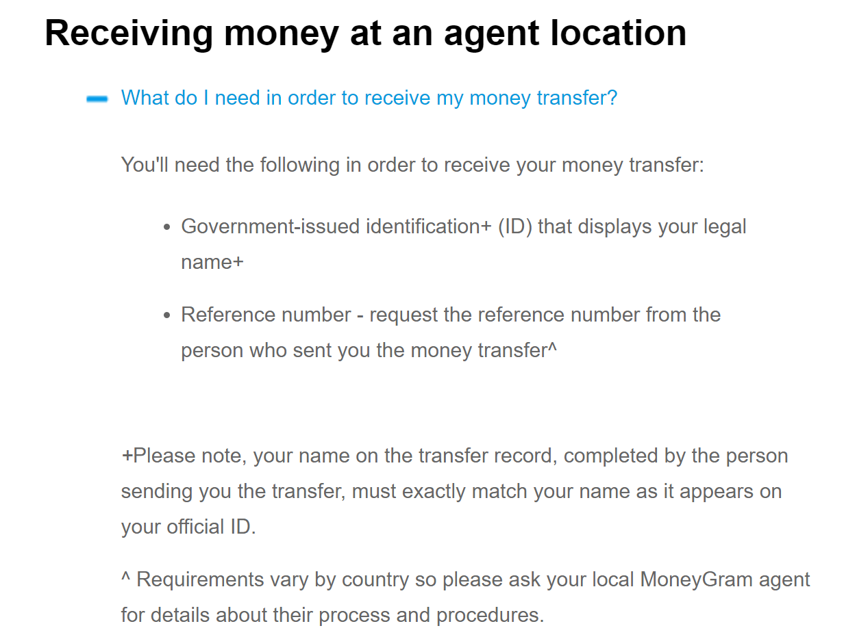 Example Of Moneygram Reference Number