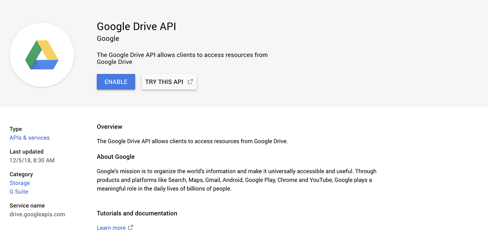 google oauth rest google drive scope