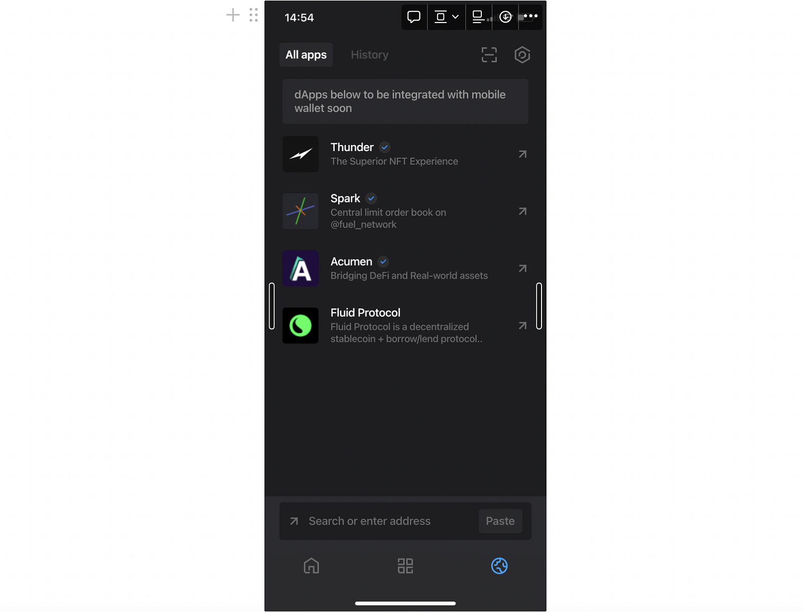 crypto wallet integration with dapps
