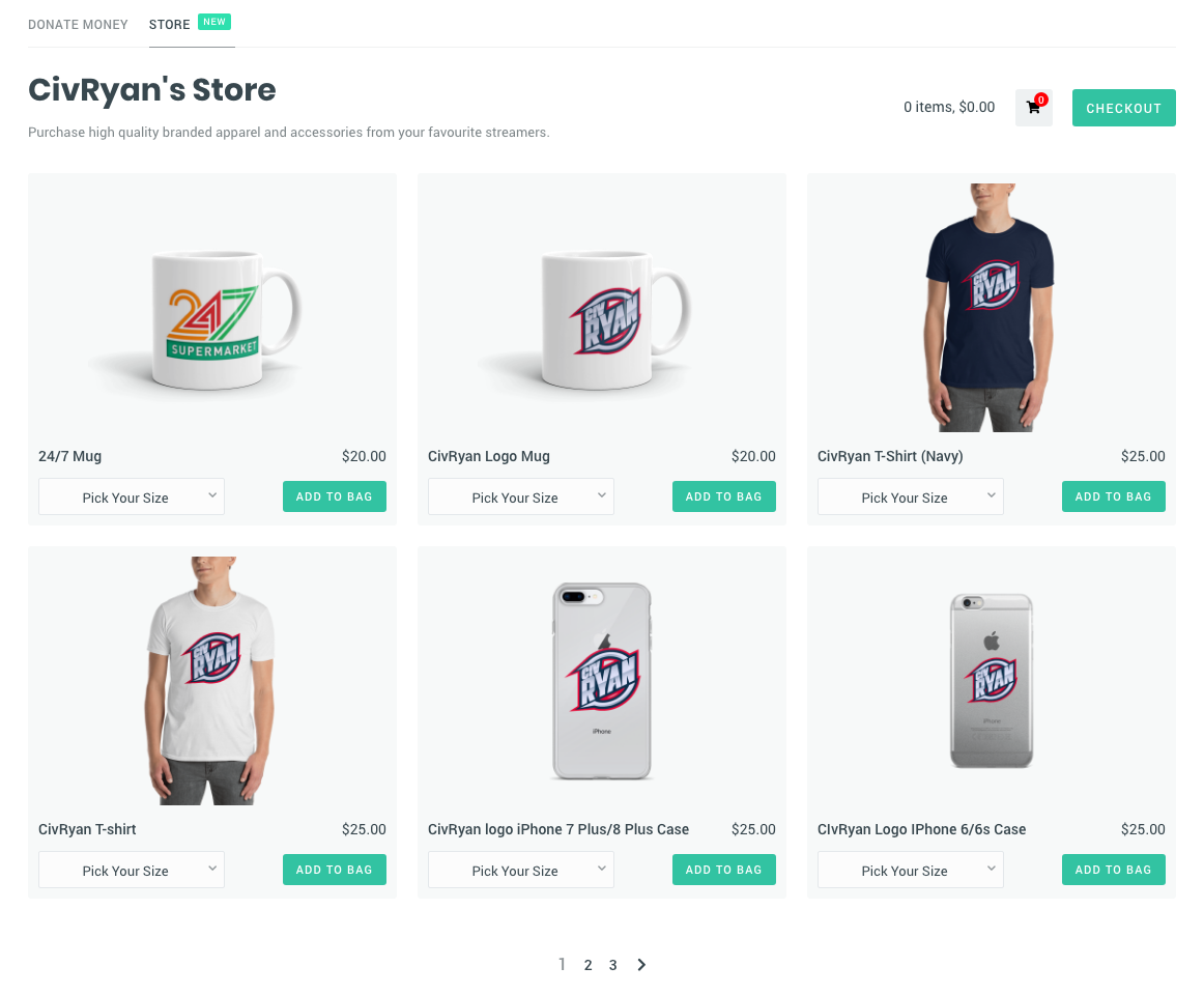 merch stores for streamers