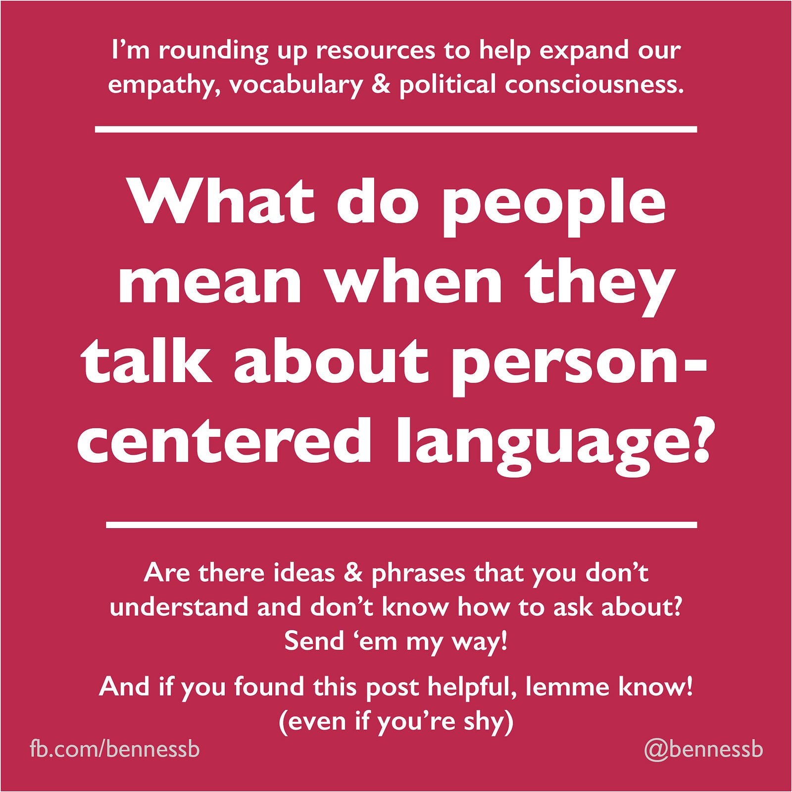 Personcentered language what people mean Brianne