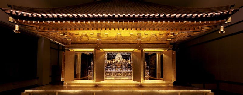 The gold-leafed Konjiki-do at Hiraizumi’s Chuson-ji temple complex in Iwate Prefecture