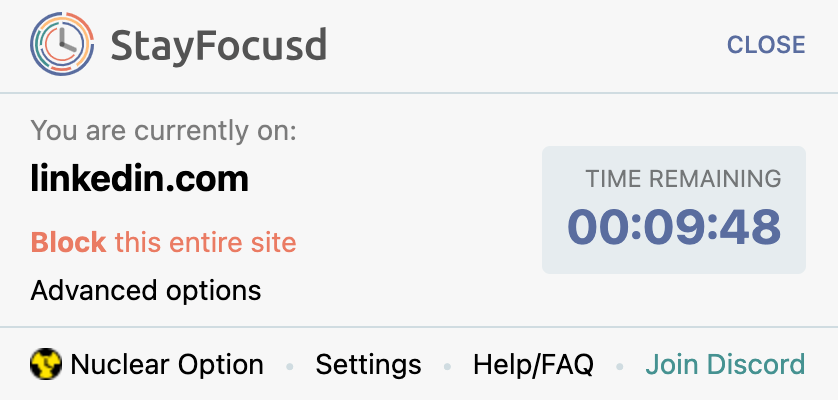 StayFocusd helps to limit your time on specific websites
