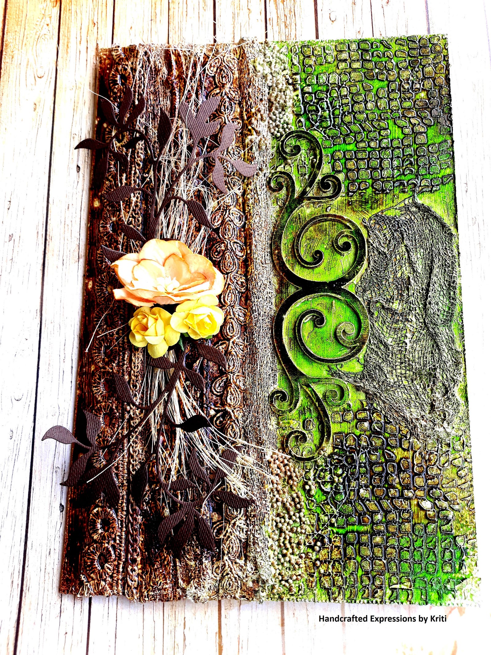 DIY Mixed Media Wall Art by Kriti Mishra Prika Medium