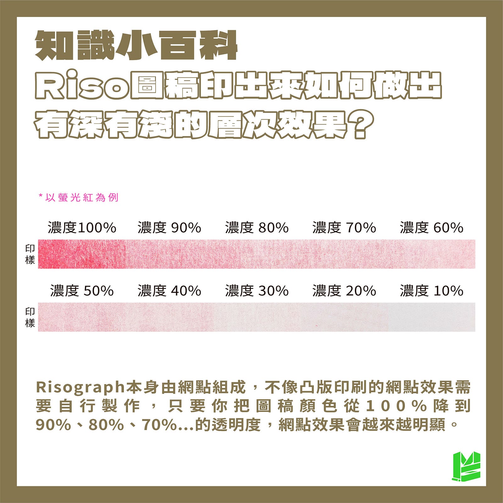 「Riso怎麼完稿？這裡教你Photoshop&Illustrator分色完稿照做不出錯！」-*補充小知識｜Riso圖稿印出來如何做出有深有淺的層次效果？