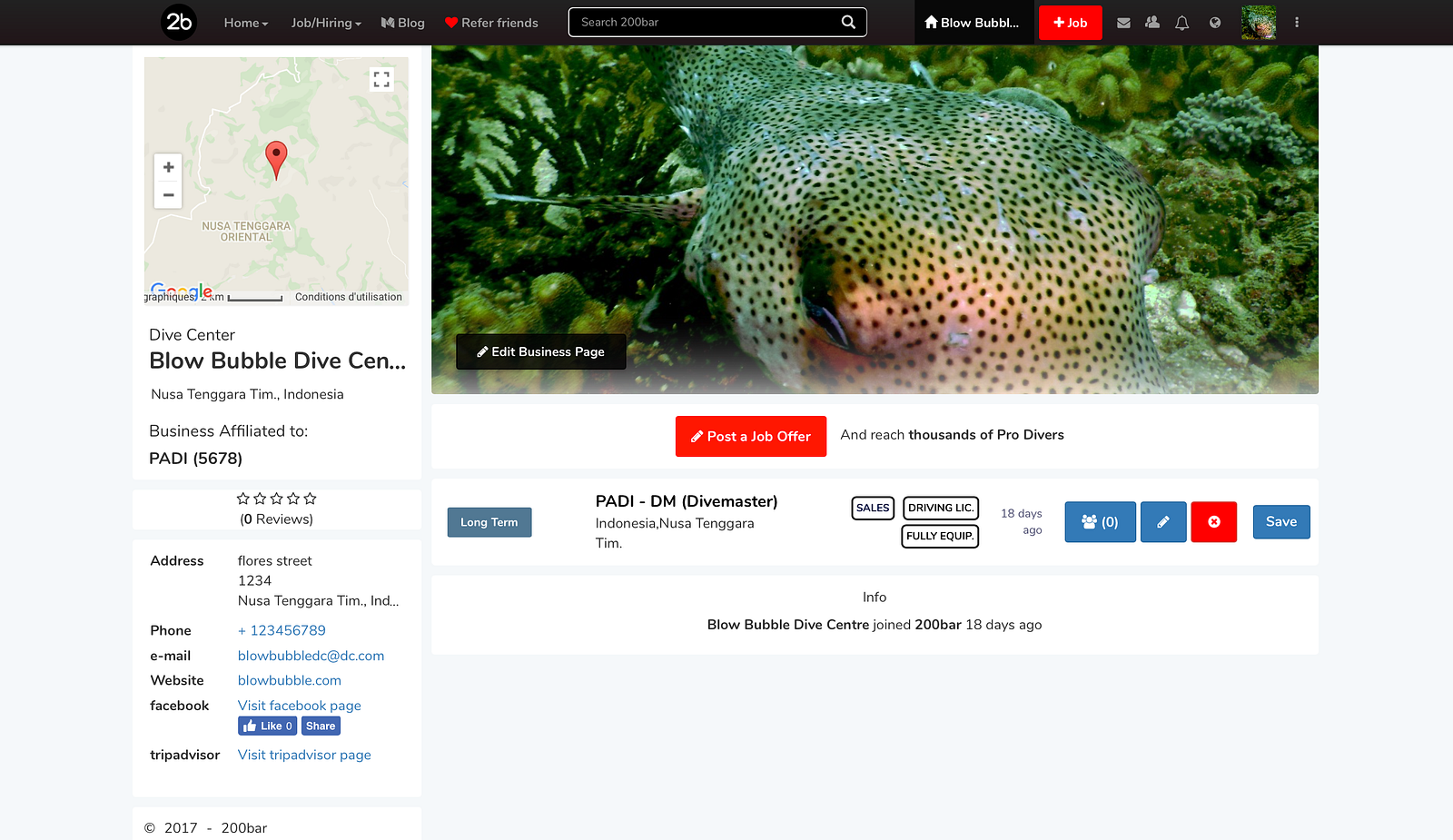 Create a Diving Job Offer 200bar Guide Medium