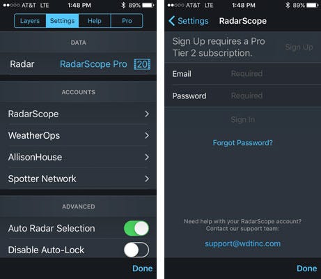 radarscope settings radarscope settings