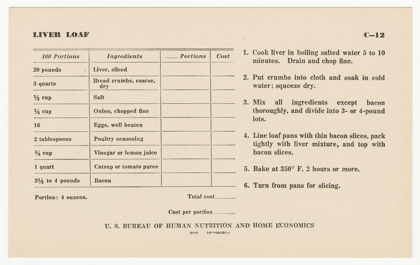 school cafeteria recipes 1960's