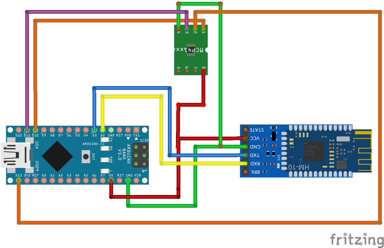 Controlling a digital potentiometer with an Android device over BLE ...