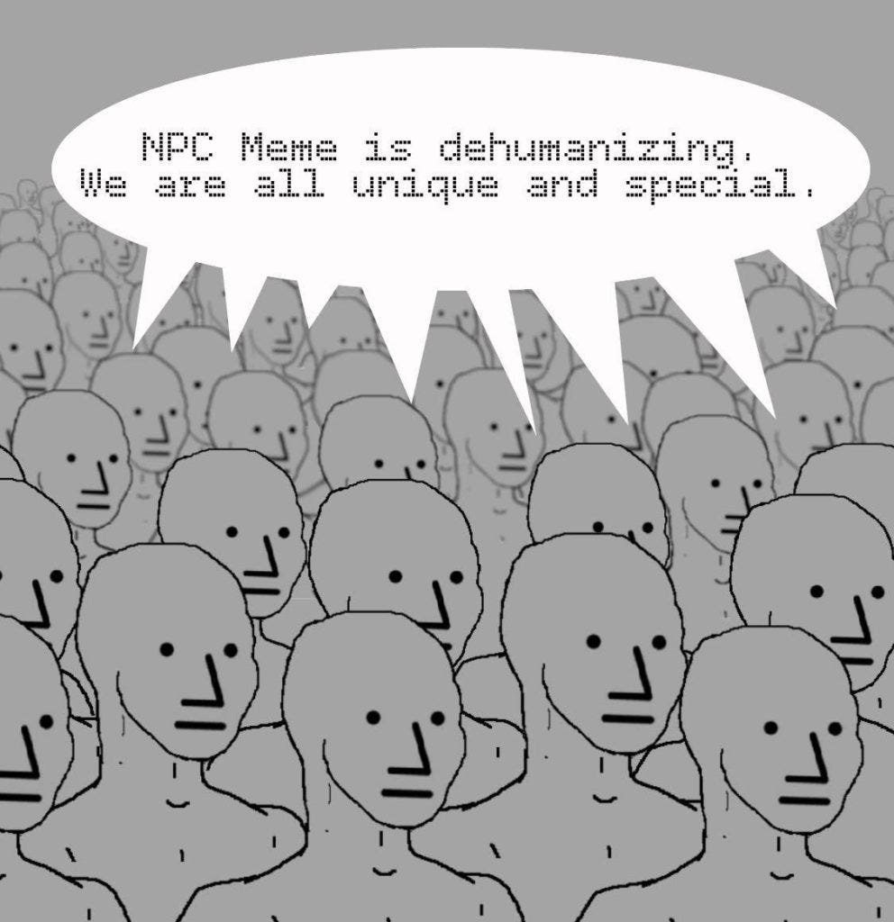 The NPC Meme: Why Social Justice WarriorsTheir Scripted Talking