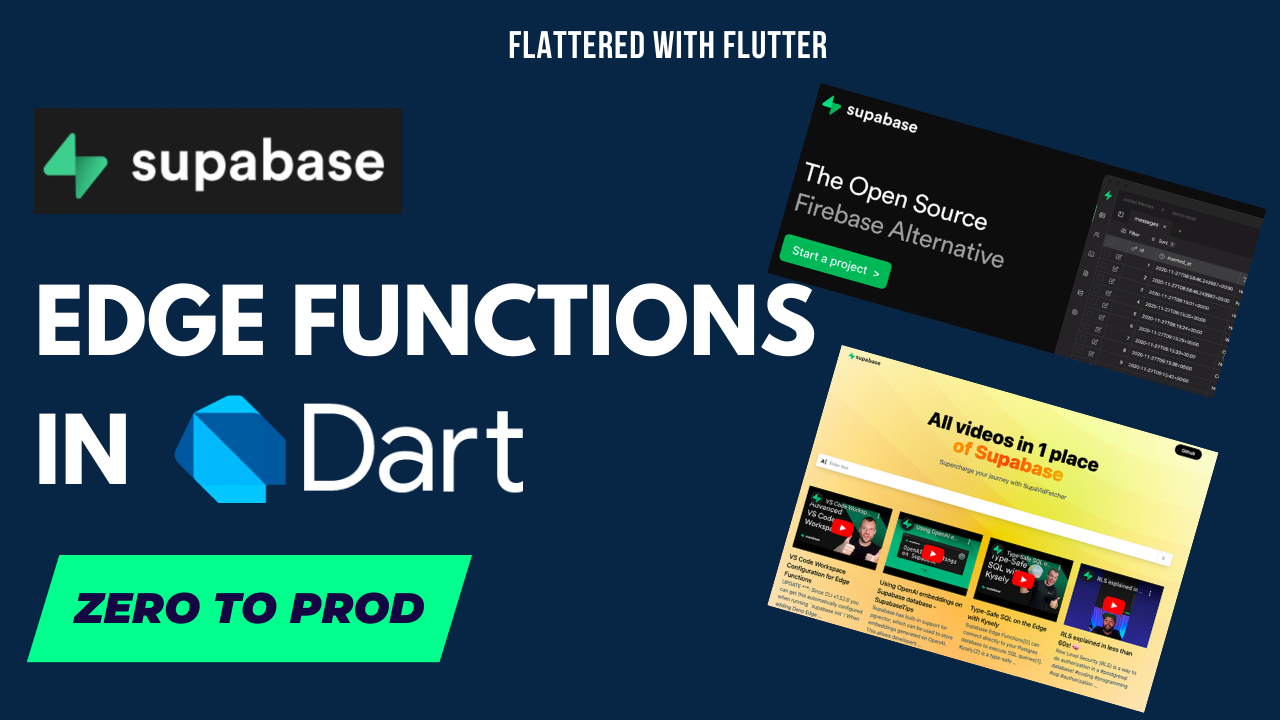 Supabase Edge Functions In Dart - Flattered With Flutter