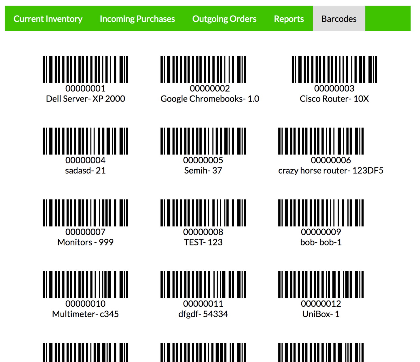 Printable Symbol Barcode Scanner Programming Sheet