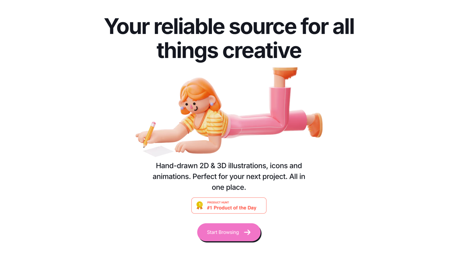 Clean, modern illustrations in multiple styles (flat, hand-drawn, 3D). Best for tech startups and SaaS landing pages.