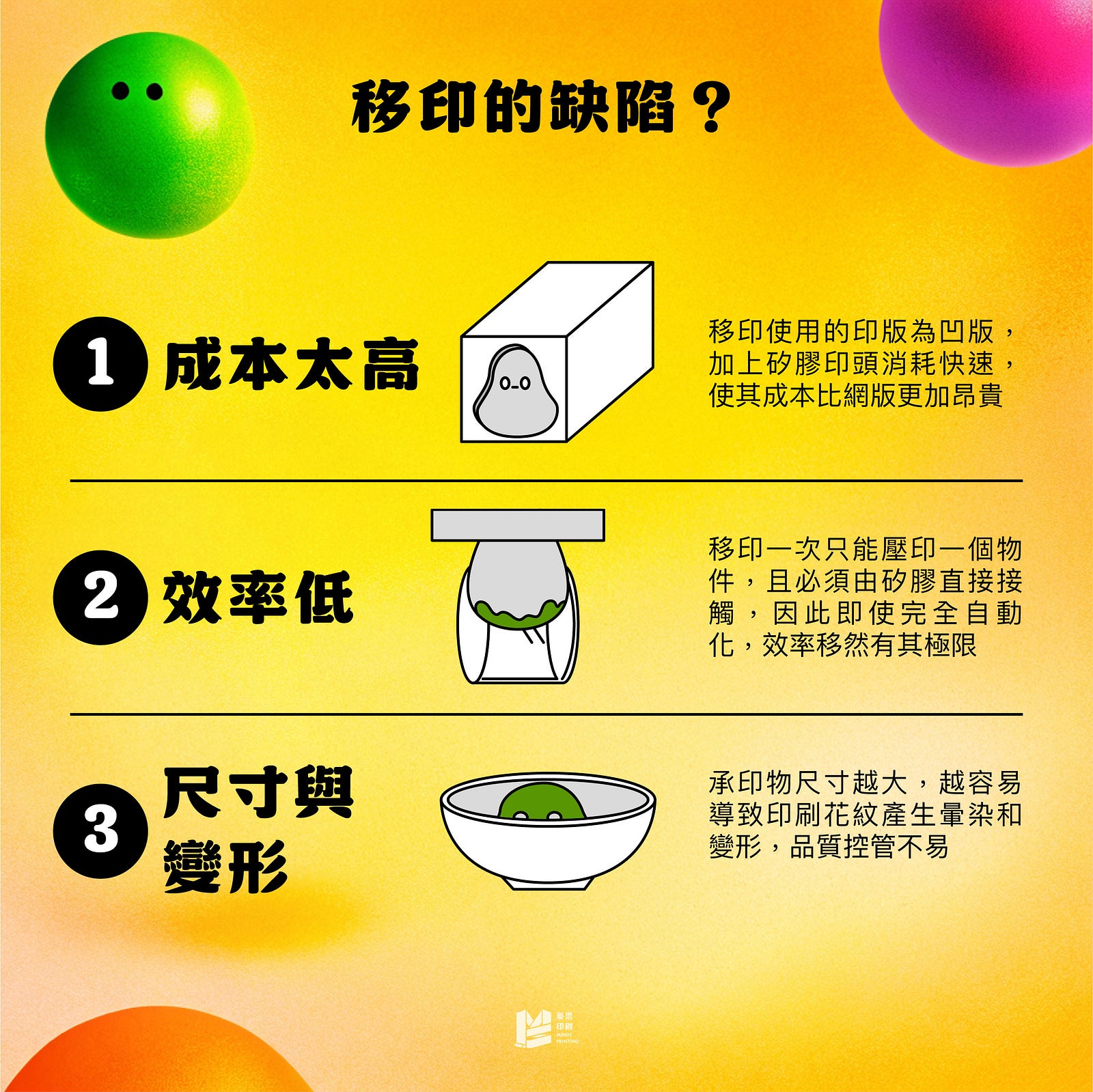 軟Q的印刷技術 移印 — 移印的缺陷？