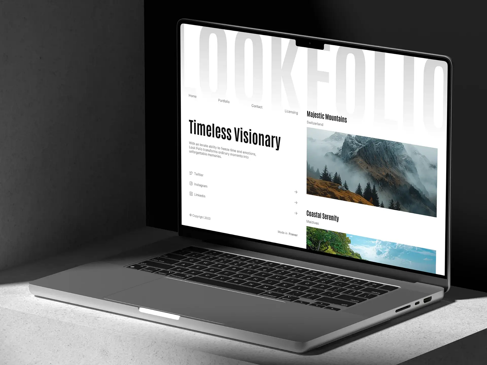 LookFolio Framer Template