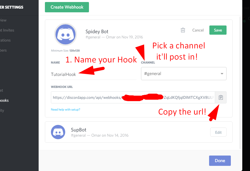 Connecting R!   oblox To Your Discord Webhooks Omar Agoub Medium - copy the url of the !   webhook and click save