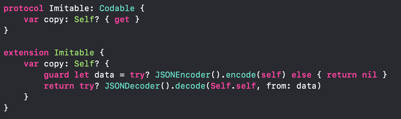 An easy way to deep copy and compare objects using Codable in Swift