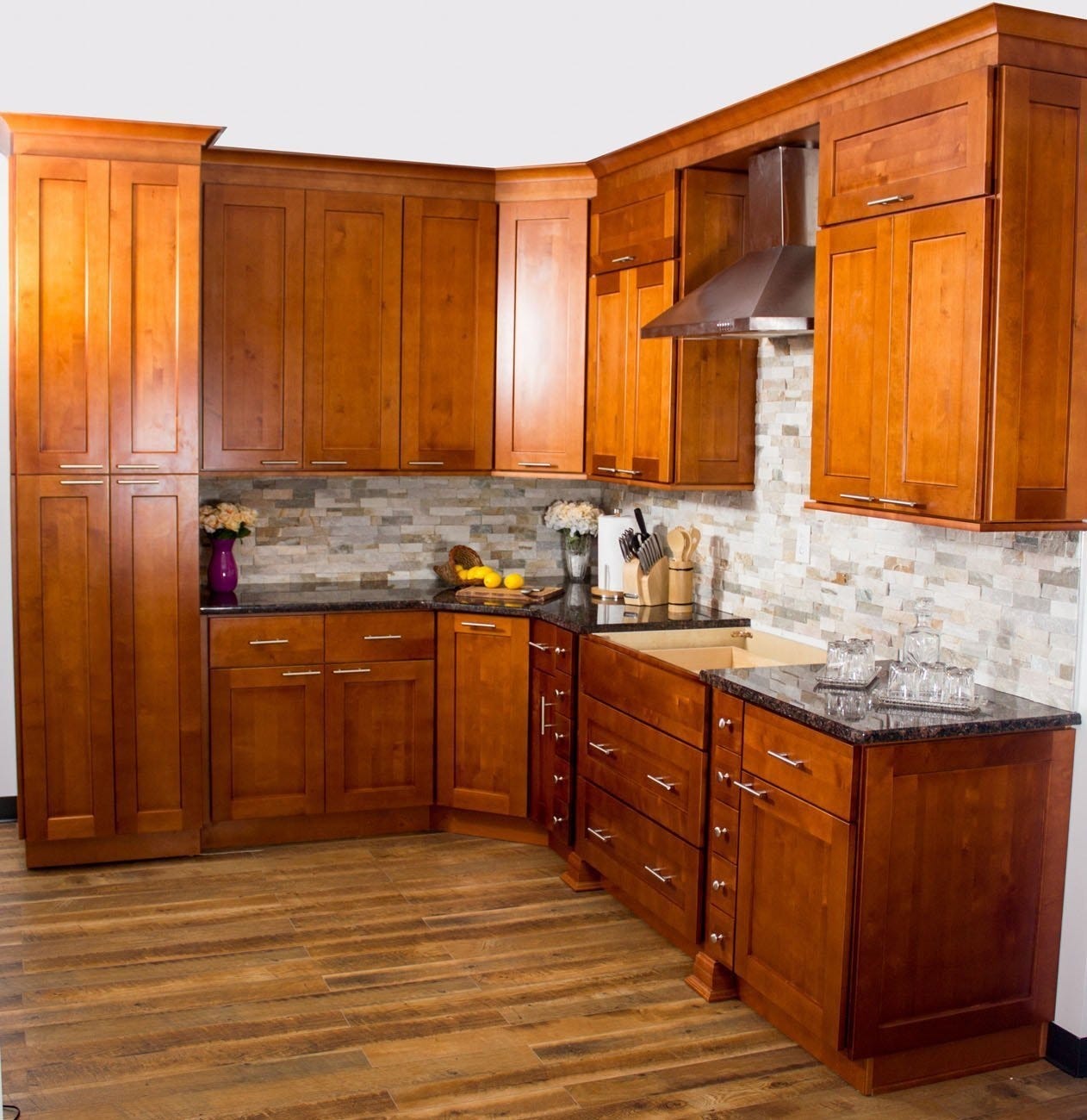 Shaker Cabinets Four Less Medium These Toffee Shaker Kitchen Cabinets Are Made Of Solid Wood With Panel Full Overlay Doors Modern Come Extension Soft Close