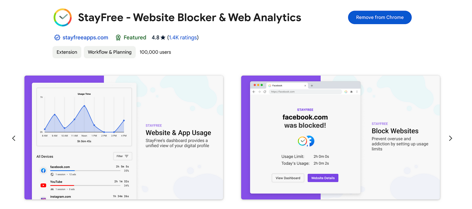 StayFree — Website Blocker & Web Analytics