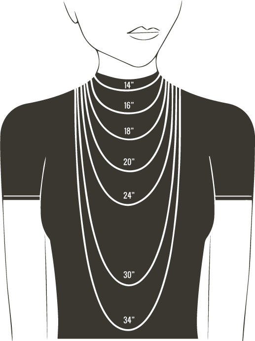 NECKLACE SIZE CHART FOR WOMEN - Gemn Jewelery - Medium