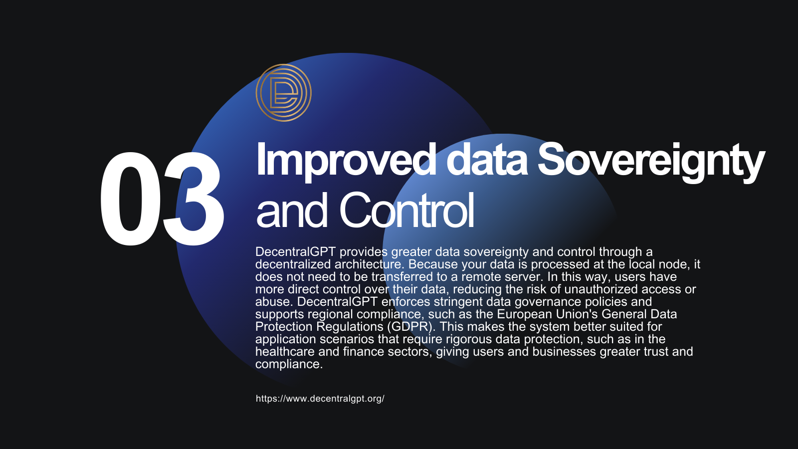 Improved data Sovereignty and Control