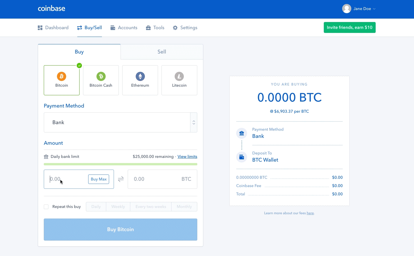 coinbase sell ethereum paypal fee