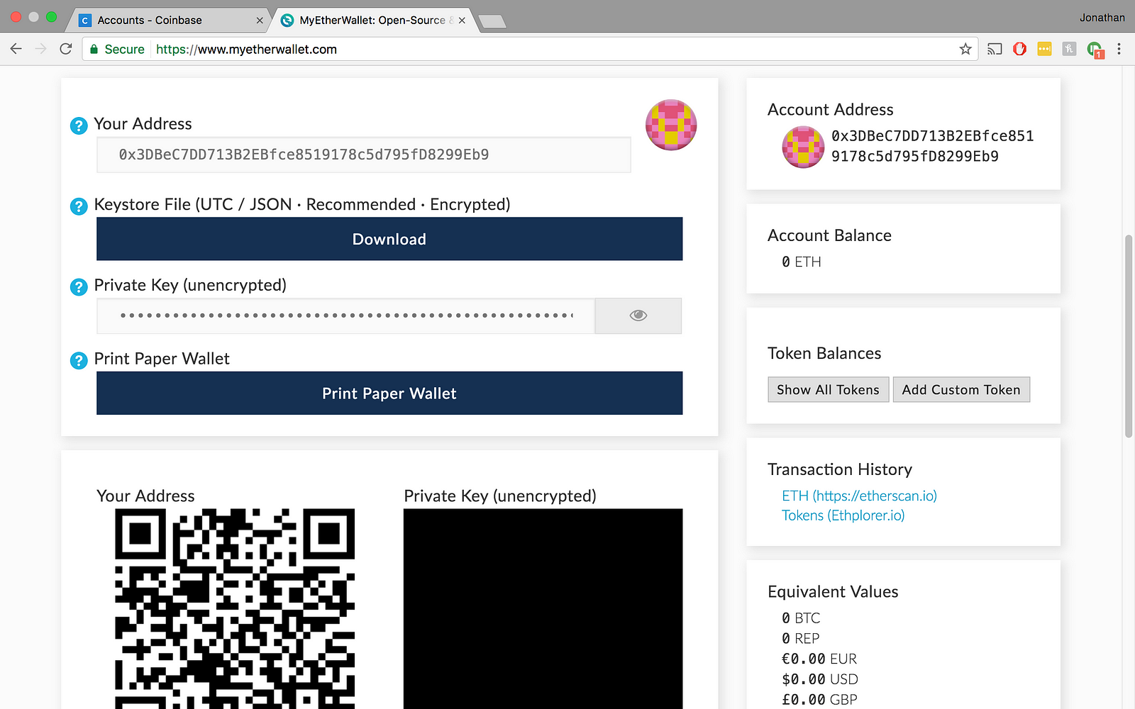 Add Token To Myetherwallet Move Bitcoin From Paper Wallet Back To - 