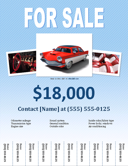 Car For Sale Flyer Templates MS Word Flyers Medium