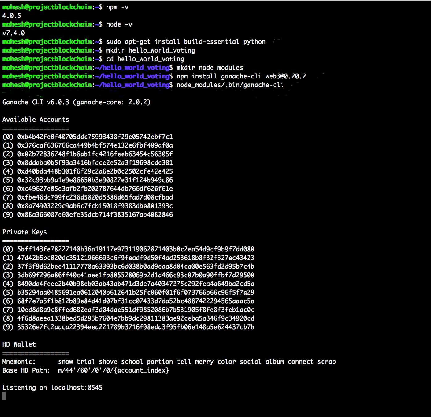 ethereum hello world tutorial