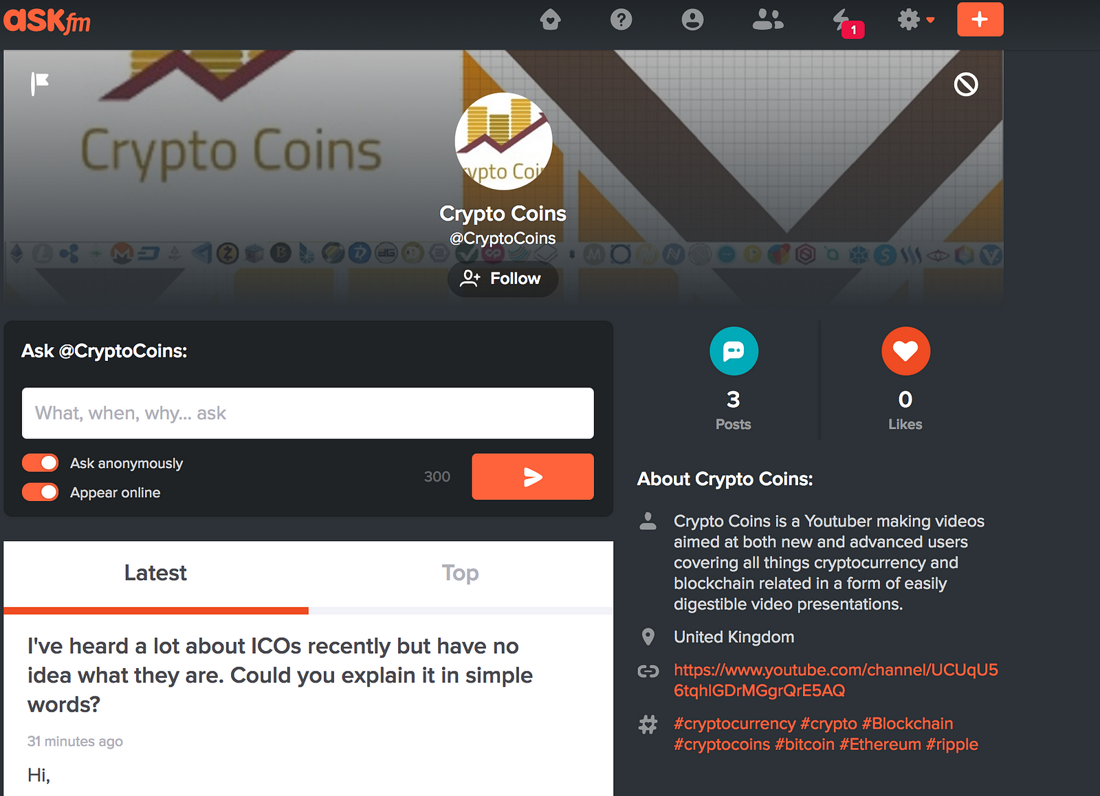 askfm cryptocurrency