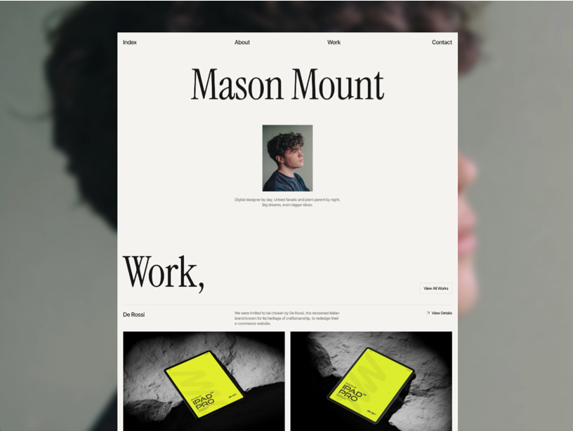 MasonMount — Minimal Portfolio Template