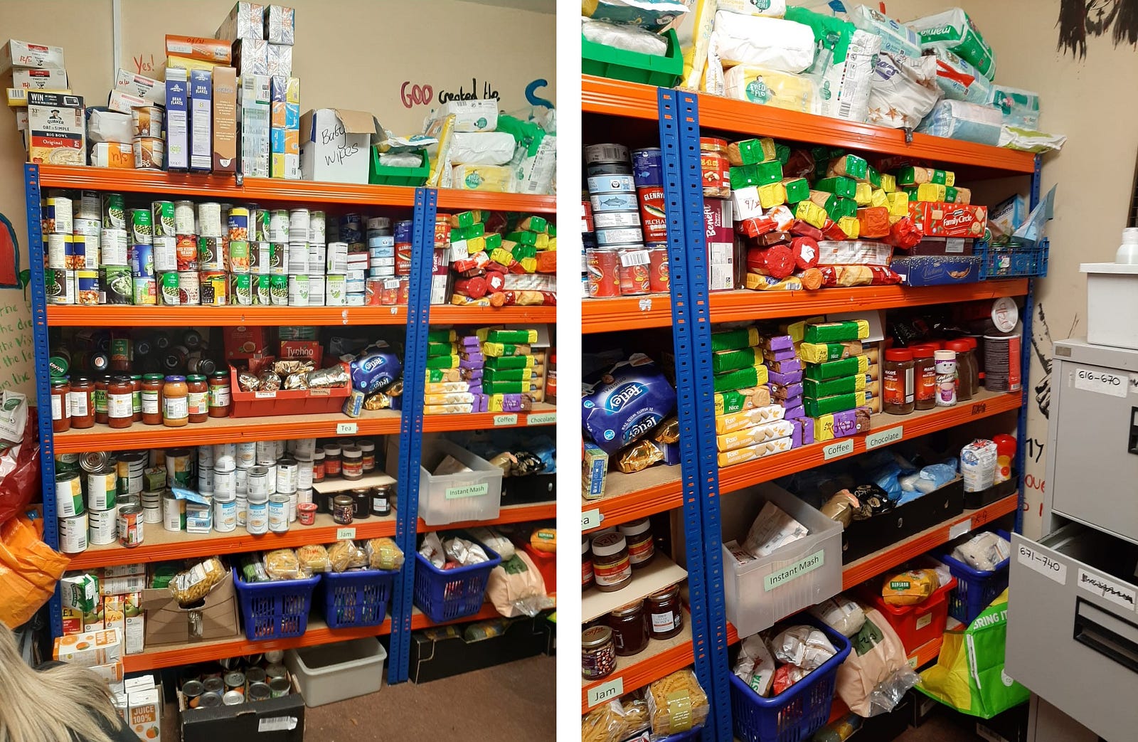 Storage space at Aston & Nechells Foodbank