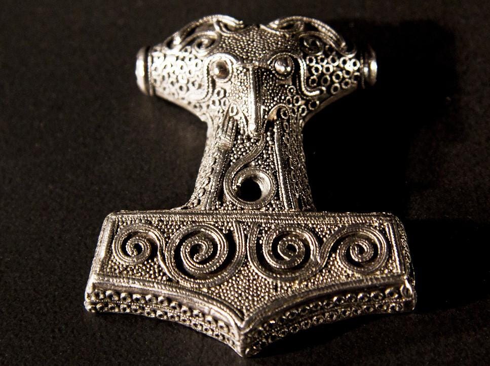 10th Century Mjolnir with Rune Inscription “This is Hammer”