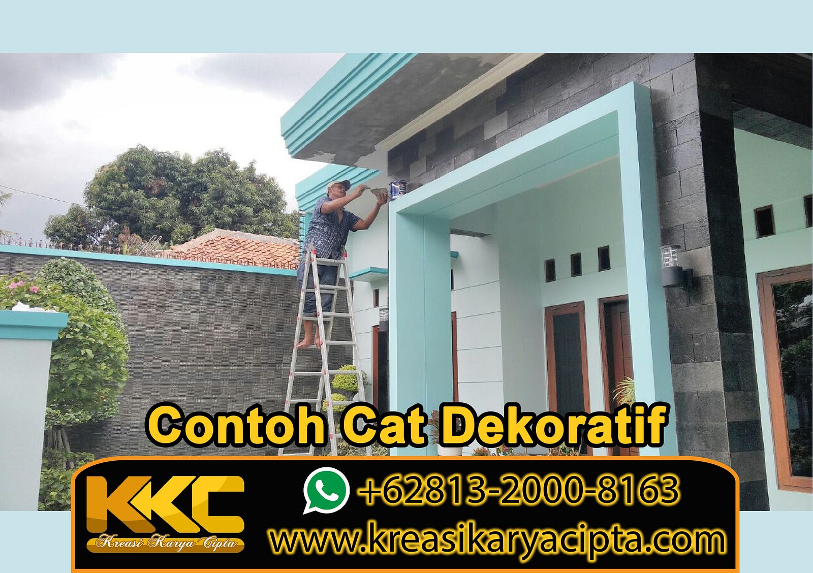 50 Warna  Cat  Lisplang Beton Sisi Rumah  Minimalis