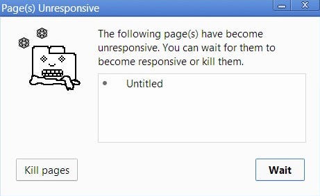 page unresponsive