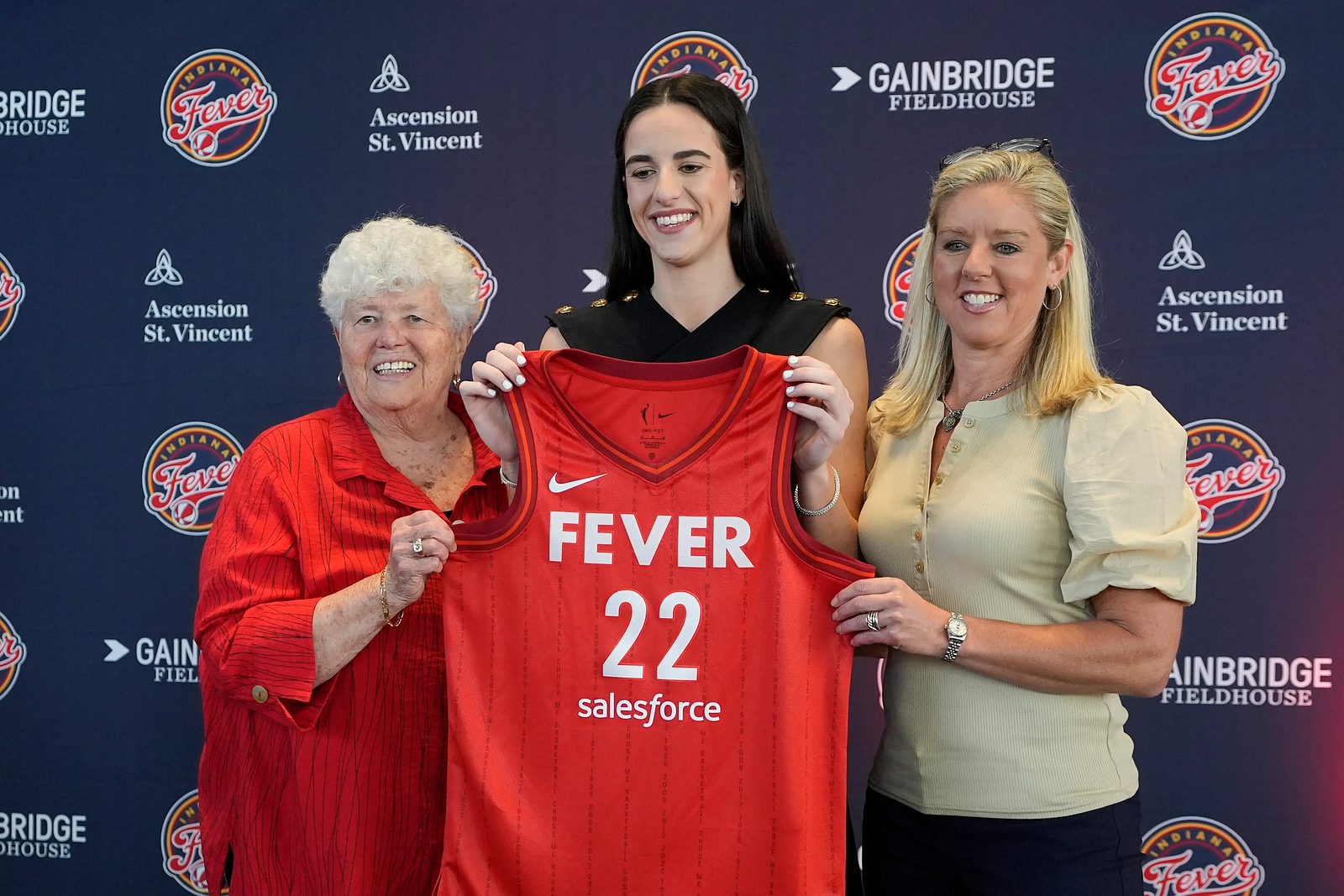 Caitlin Clark the number 1 pick of the WNBA’s Indiana Fever.