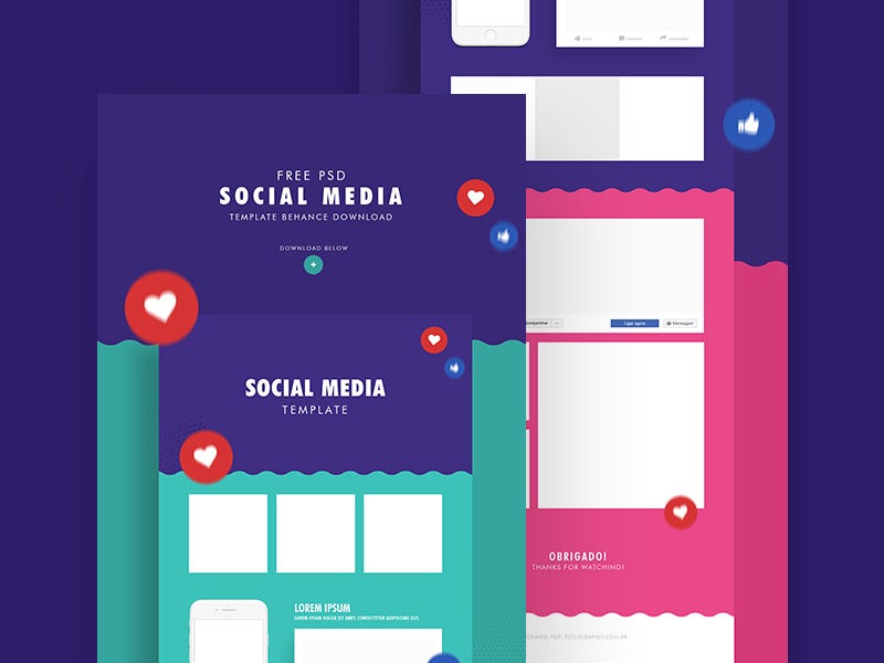 25+ Free Social Media Mockups & Templates - Nastya Esina ...