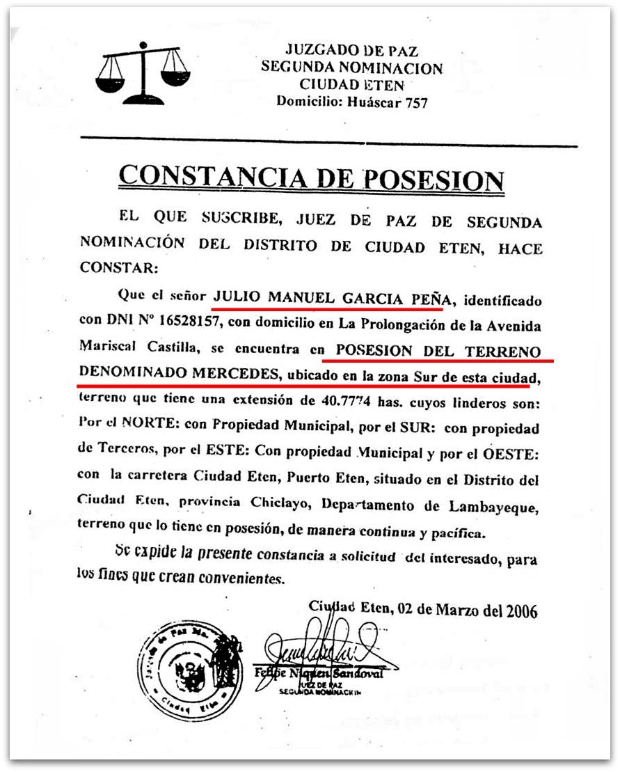 La extraña venta de un terreno del Estado en Ciudad Eten