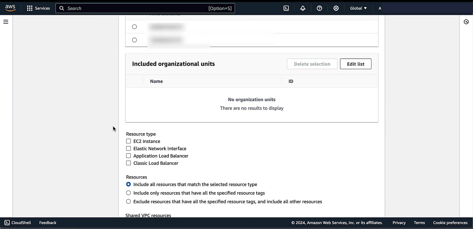 AWS Firewall Manager Security Group policy scope
