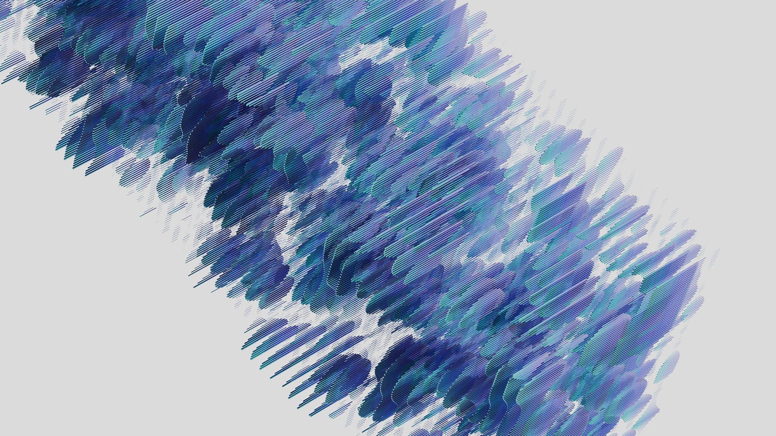 immagine decorativa con flussi di bit che generano layer paralleli di nuvole astratte