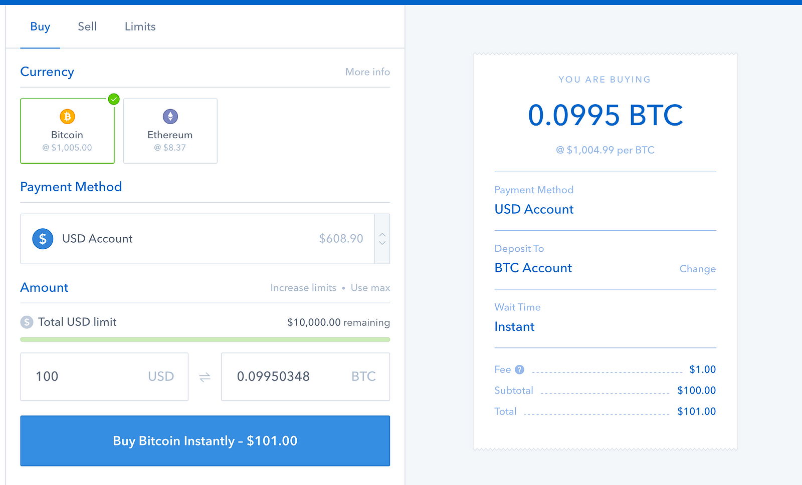 Instant Increase Of Coinbase Buy Limit Claim Bitcoin Cash From - 