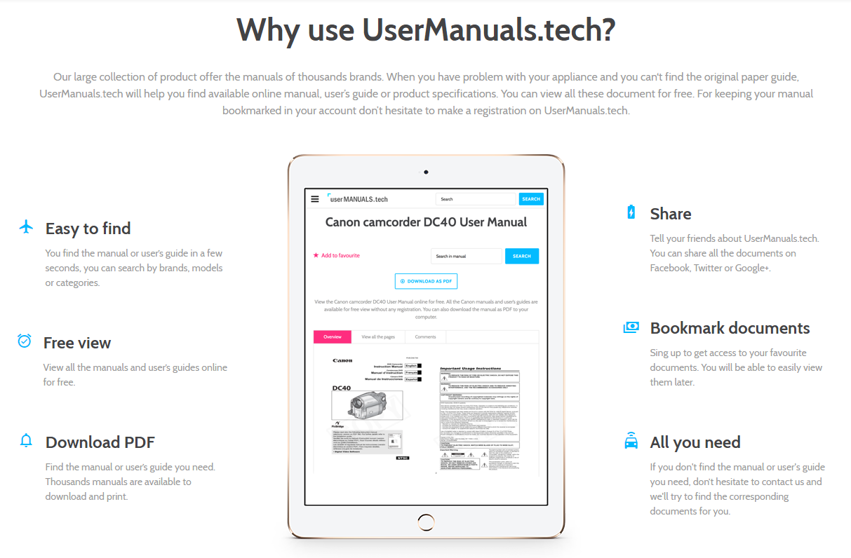 Don't hesitate to view this amazing site where you find what you need in  few seconds. All manuals are available for view for free without any  registration ...