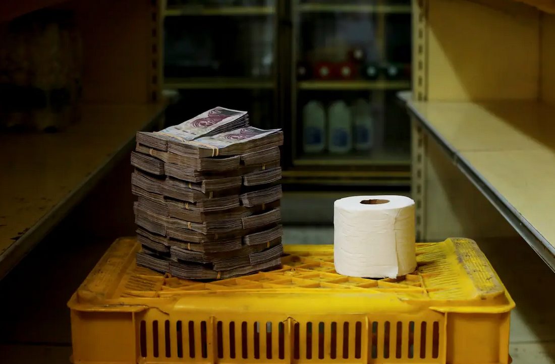 A roll of toilet paper is worth 2.6 million bolívars, or USD $0.40 Credits: REUTERS/Carlos Garcia Rawlins