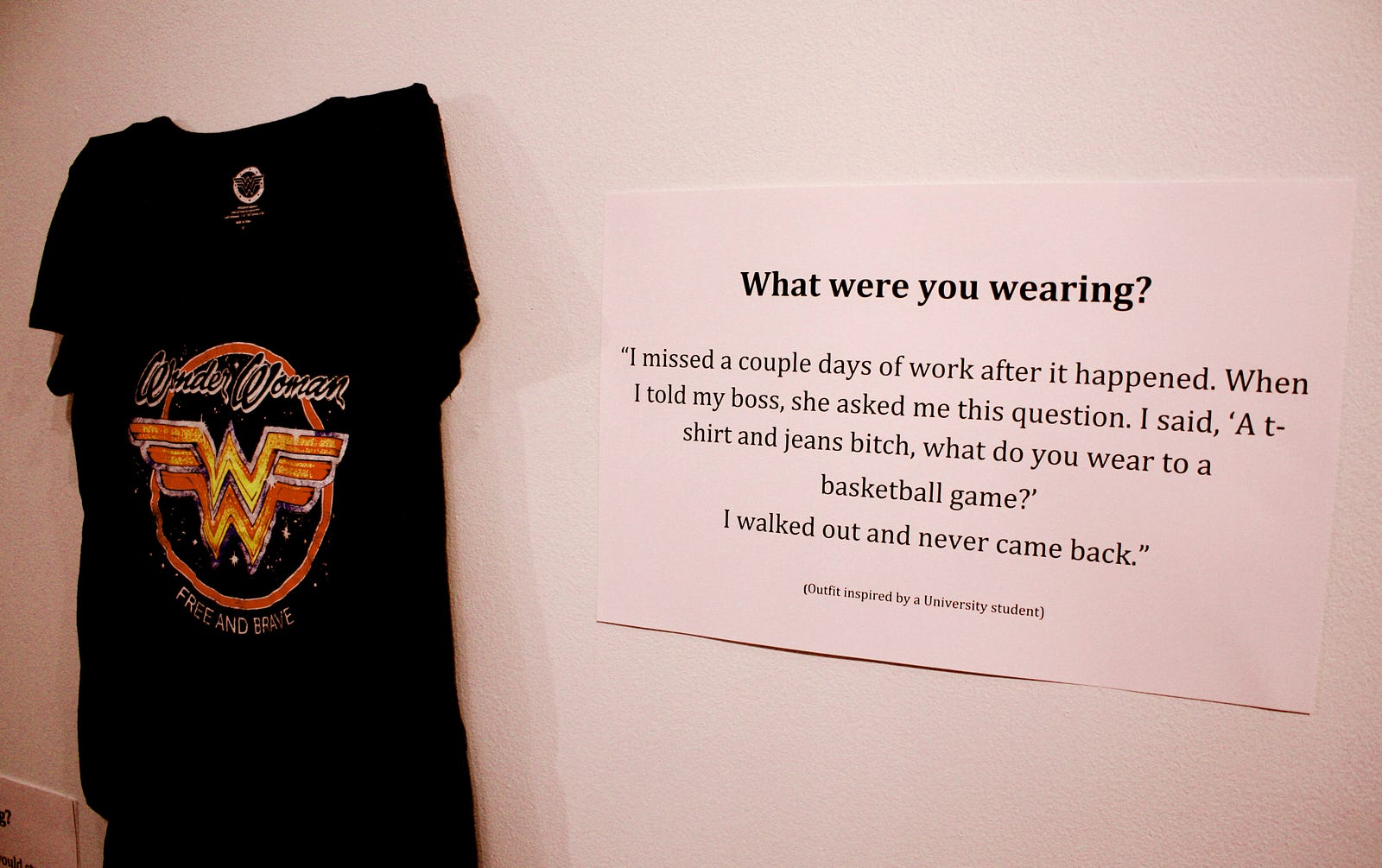  what were you wearing art exhibit explores rape culture s persistent