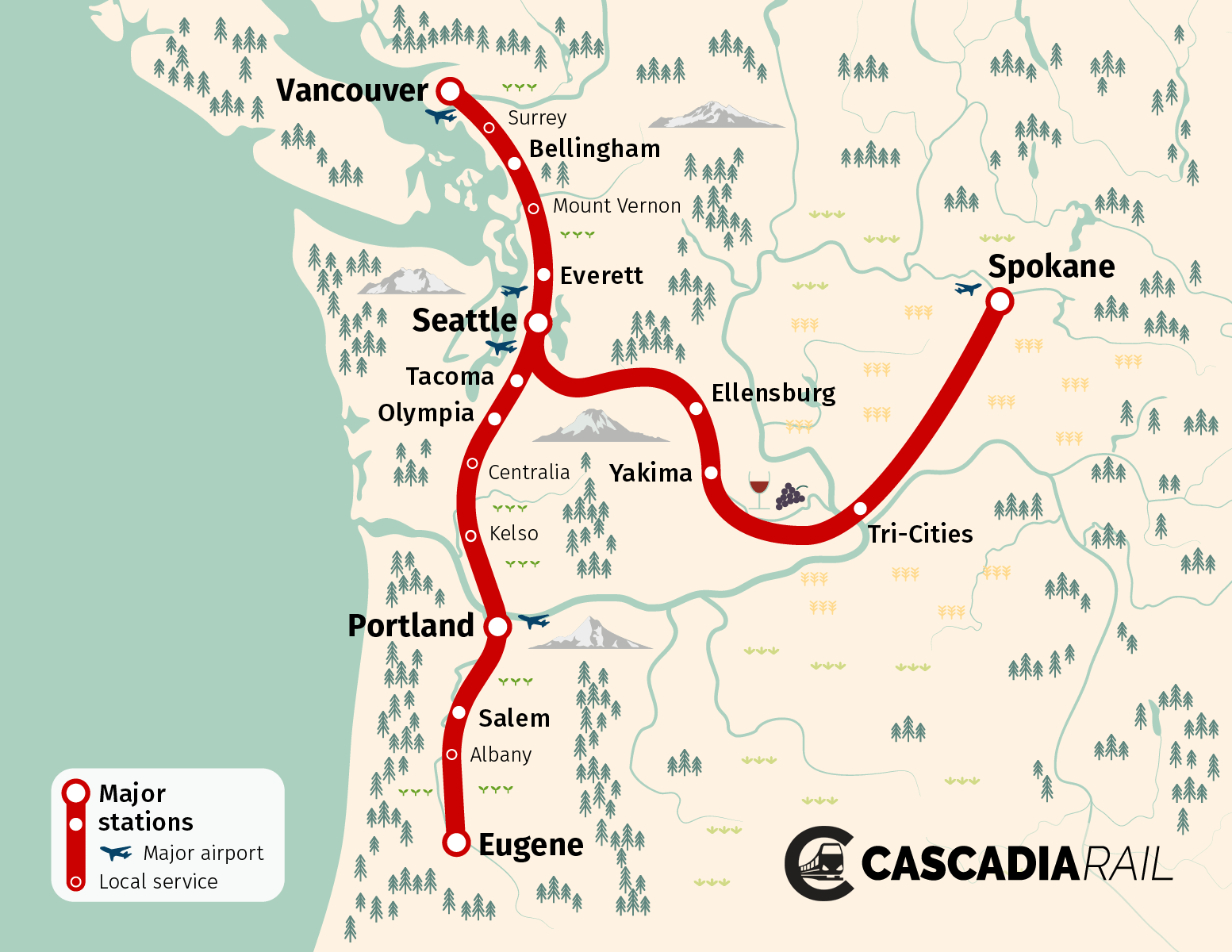 train travel vancouver to los angeles