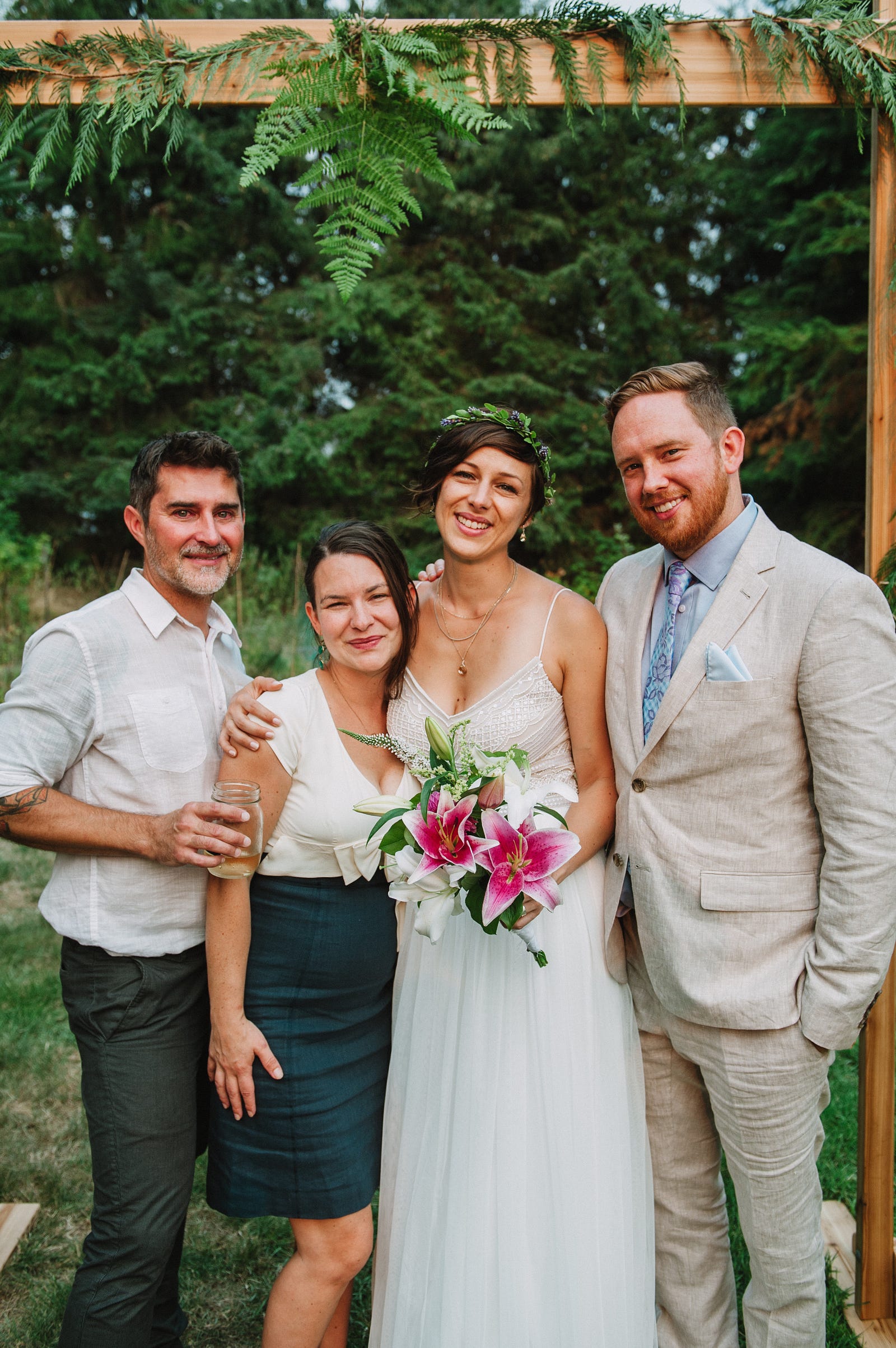 We DIYd Our Backyard Wedding What We Learned Marie Poulin Medium