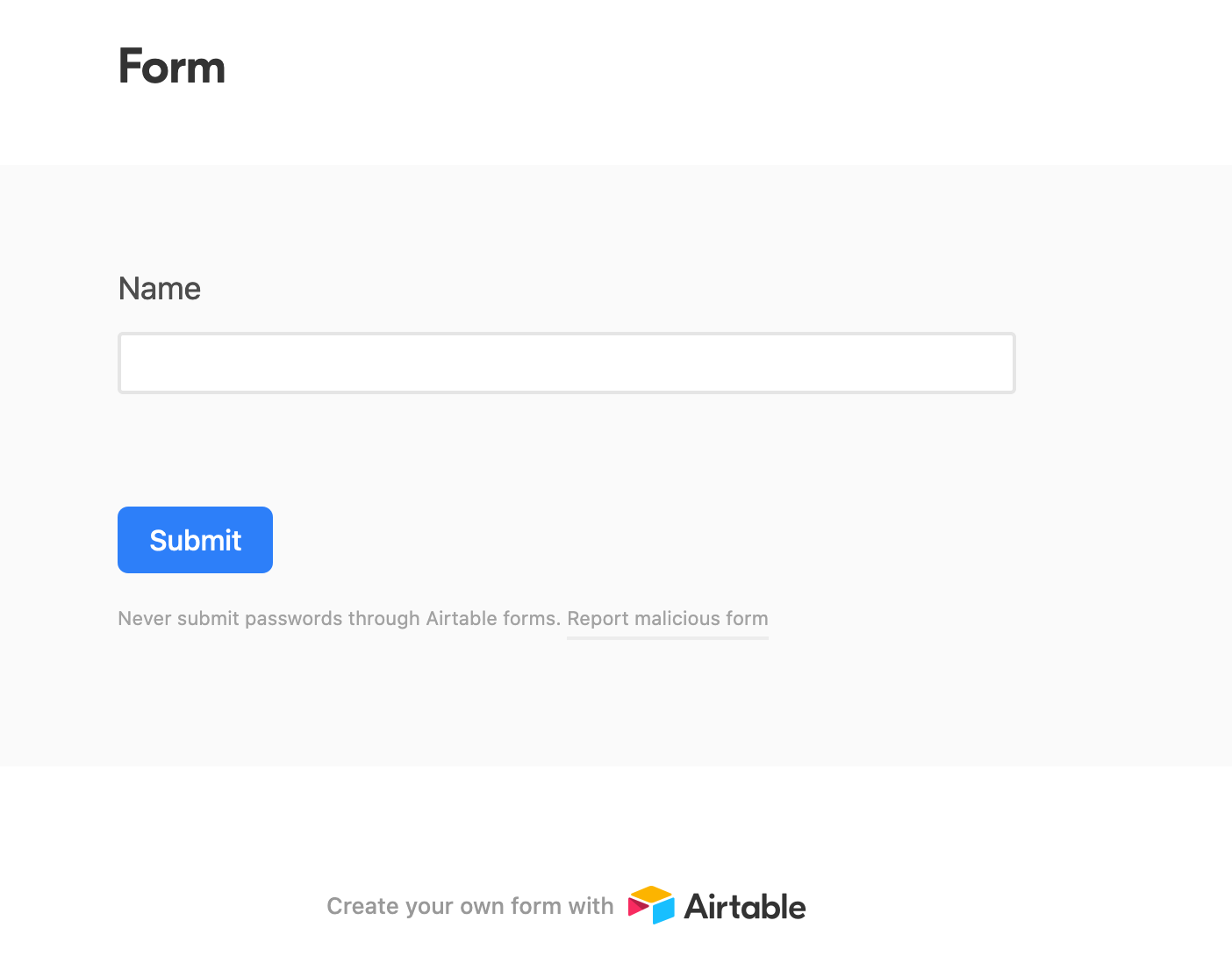 Notes using a form in Airtable