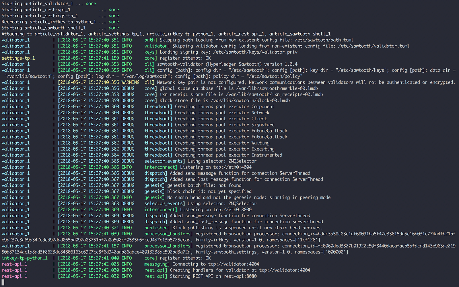 Hyperledger Sawtooth as a development framework: architecture overview