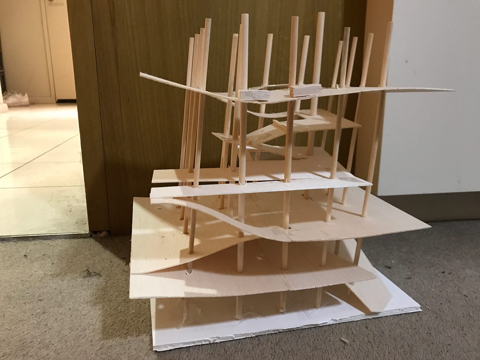 OMA Jussieu — Two Libraries (Wood Model) – Karen Ding – Medium