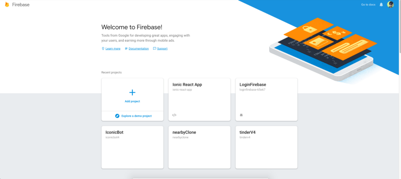 Your Firebase projects all in one place